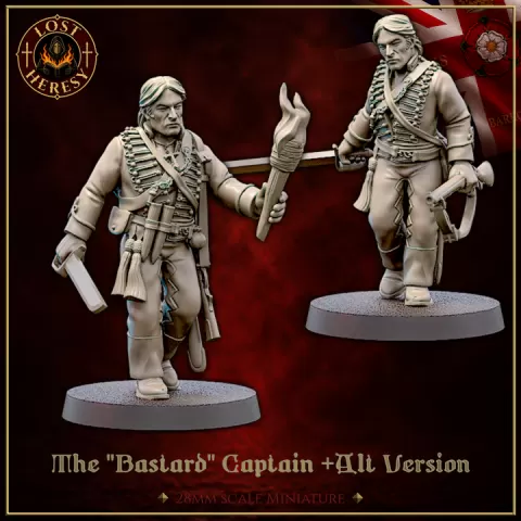 British Gothic Napoleonic Rifles Officer for Silver Bayonet (unofficial) by Lost Heresy Miniatures
