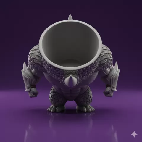 monster sculpture Creative Design fantasy decor fantasy container 3D Printable STL File art toy Download