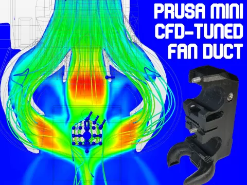 Prusa Mini+ CFD-optimized Fan Duct