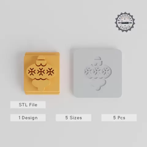 Christmas Stamp Tile Set, 20-40mm, Festive Tree Motif, Perfect for Clay, Cookies & Fondant PRODUCT_3529