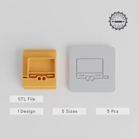 Trailer Stamp Tile Set, 5 Motif Sizes, Ideal for Clay, Cookies & Fondant PRODUCT_3382