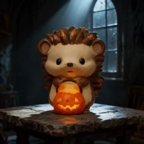 Halloween Hedgehog - Magnet/Painted