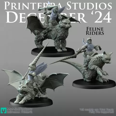 045 ROMANUS Feline Riders by Printerra Studios