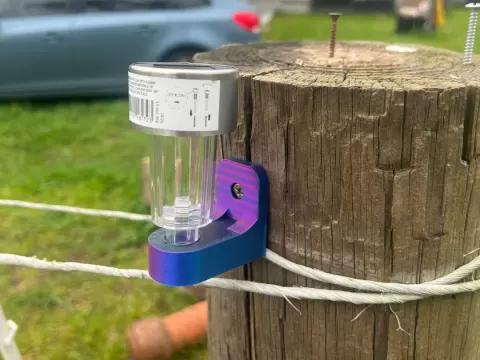 Solar light insert for fence post or wall