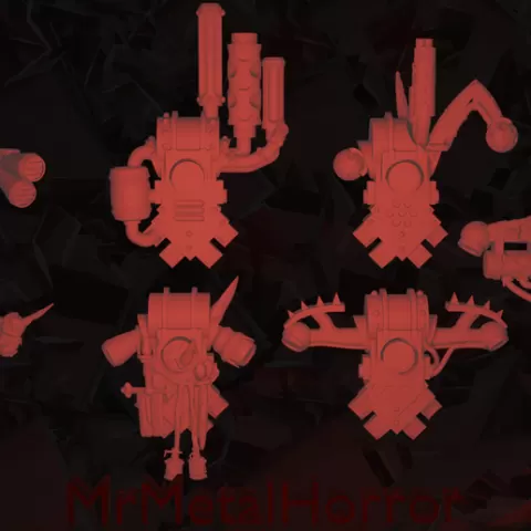 7 Death Guard back Packs