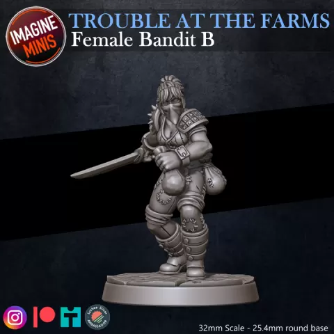 Trouble at the Farms - Female Bandit B by Imagine Minis