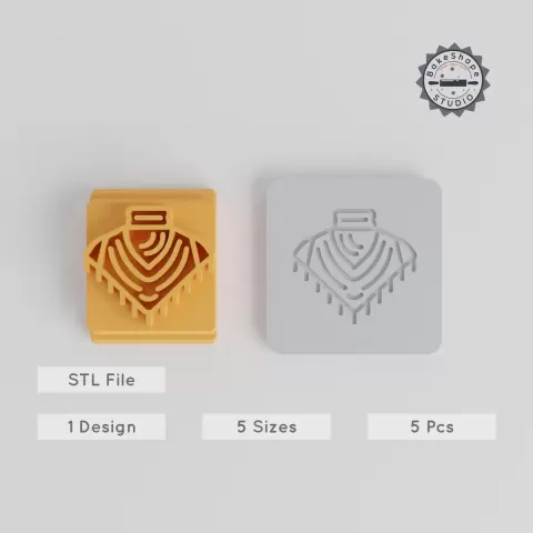 Scarf Stamp Tile Set, 5 Sizes: 20-40mm, Perfect for Clay, Cookies & Fondant Modeling PRODUCT_5438