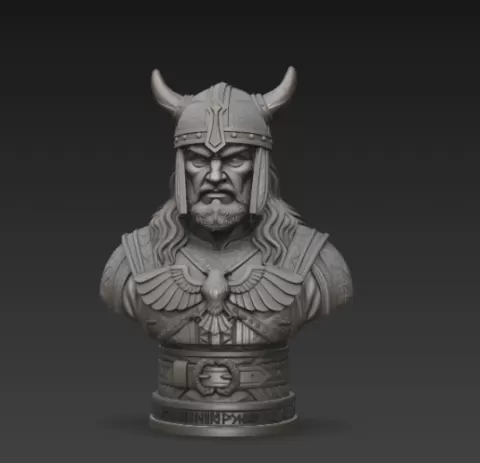 Attila the Hun Bust STL – Historical Figure 3D Print Model, Statue Figurine Sculpture for 3D Printing, Collector Display