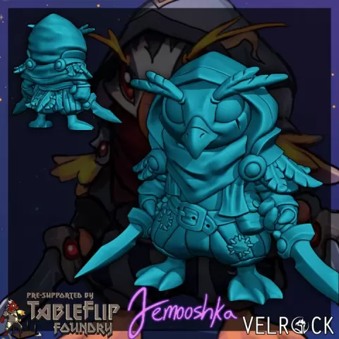 Curious Critters of Whimsy Isle, The Assassin (PRESUPPORTED) by Velrock Art Miniatures