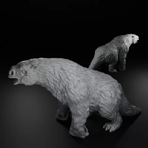 Megatherium - Roaring Giant Ground Sloth (Aggressive Pose)