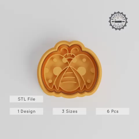 Ladybug Cutter & Stamp Set, Perfect for Cookies & Fondant, Includes 3 Sizes: S/M/L, Cute Animal Insect Design PRODUCT_5563
