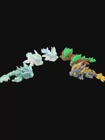 3D Tinys Elemental Dragon Pack