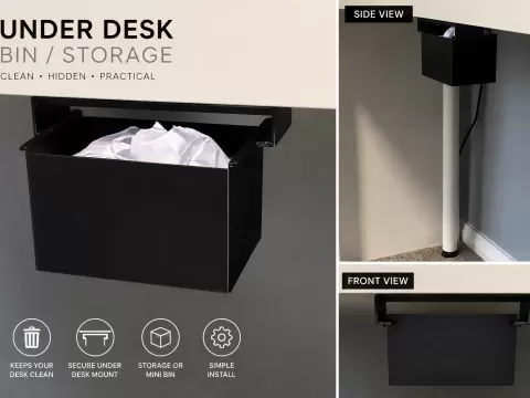 Desk bin/storage