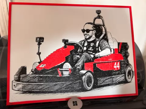 Lewis Hamilton F1 brick car Silverstone