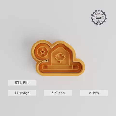 Hat Shape Cutter & Stamp, Perfect for Cookies & Fondant, Includes S/M/L Sizes, 6-Piece Set PRODUCT_5479