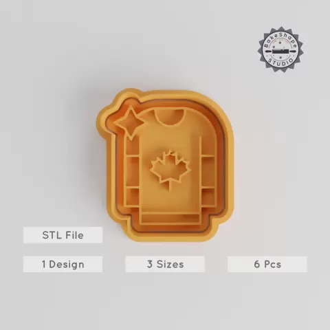 Shirt Shape Cutter & Stamp, Perfect for Cookies & Fondant, 6-Piece Set, Includes S/M/L Sizes PRODUCT_5492