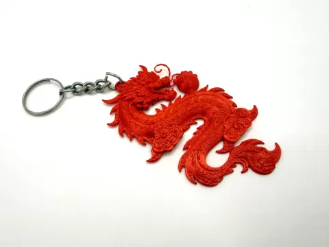 New years dragon keychain