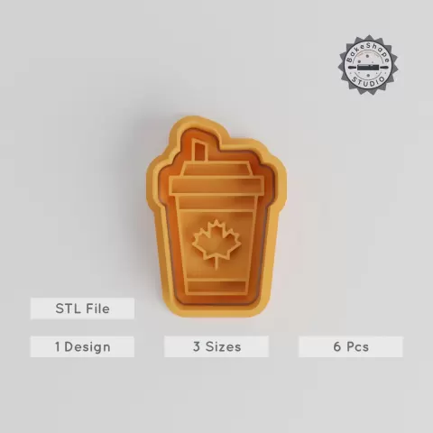 Drink Shape Cutter & Stamp Set, Perfect for Cookies & Fondant, Includes 3 Sizes, 6 Pieces, Beverage Theme, Glass & Water Designs PRODUCT_5464