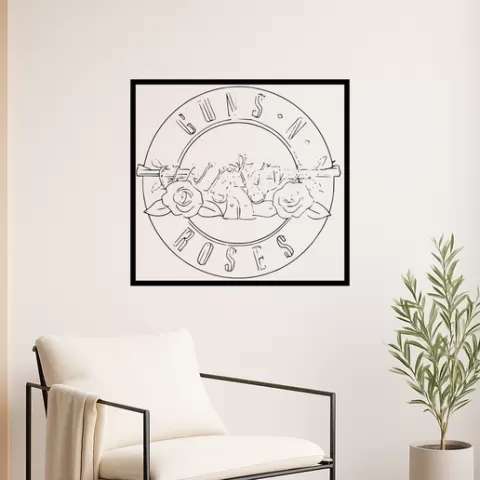 Guns N' Roses Guns N Roses Guns N Roses Logo Wall Art Framed