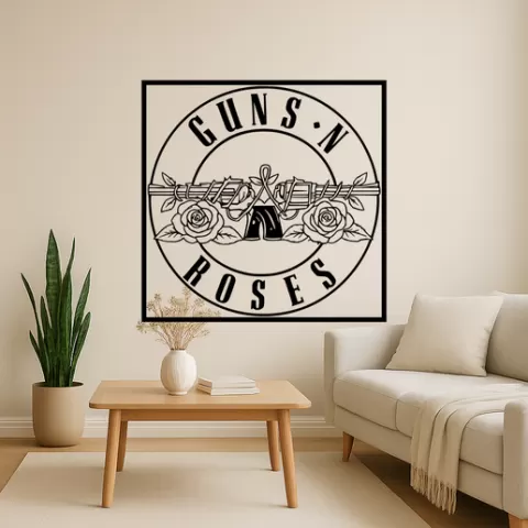 Guns N' Roses Guns N Roses Guns N Roses Logo Wall Art Framed