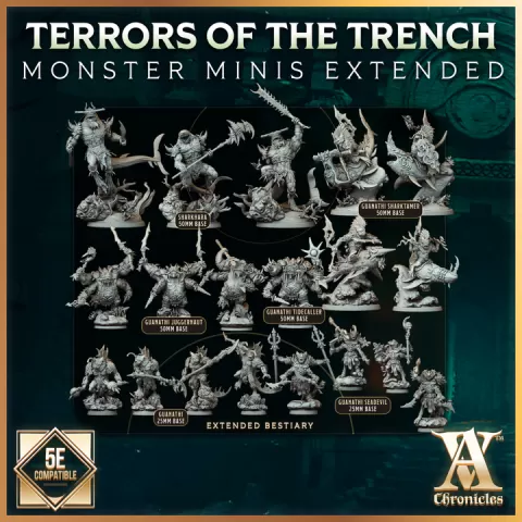 Extended Monster Miniatures - Terrors of the Trench by ArchvillainChronicles