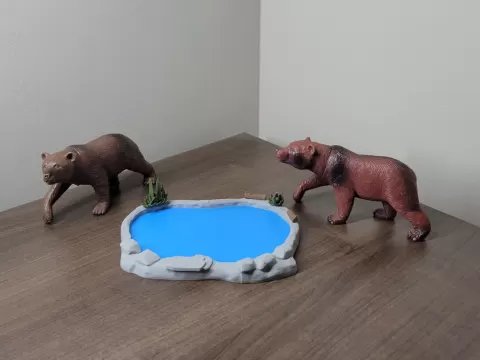 Forest Pond - Toy Animal Playset