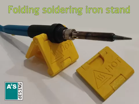 Folding soldering iron stand