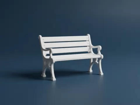 1:12 Scale Park Bench 3D Model