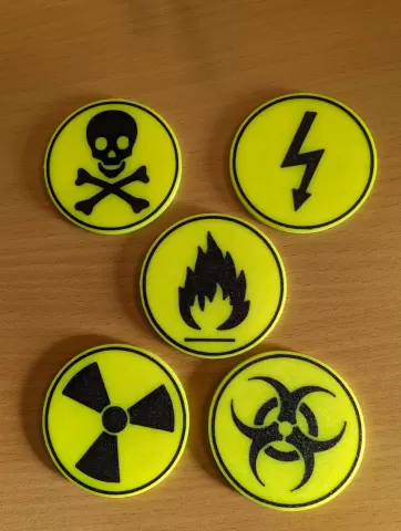 Fridge-Magnets Warning Kühlschrankmagnete Warnung