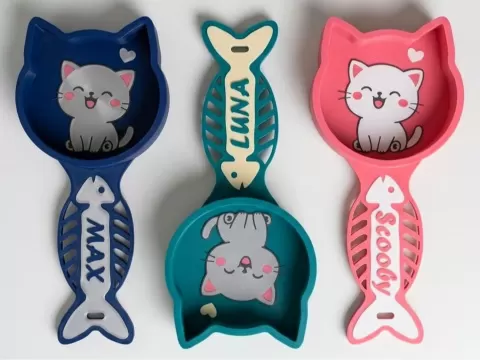 Cute Kitten Personalized Cat Scoop -AMS Ready!