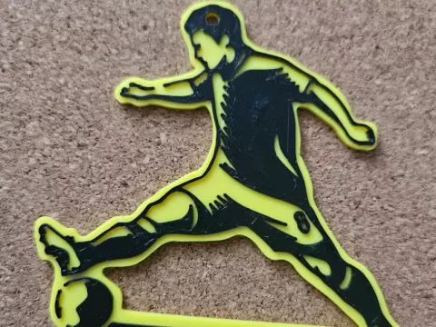 Football player keychain
