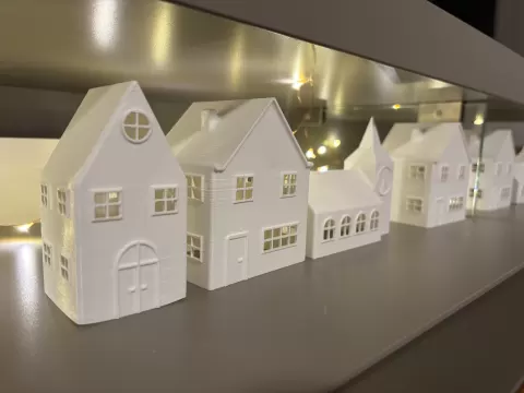 Christmas Town, Simple hollow Buildings