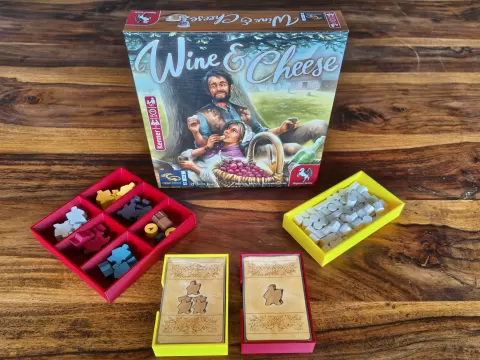 Wine and cheese board game insert