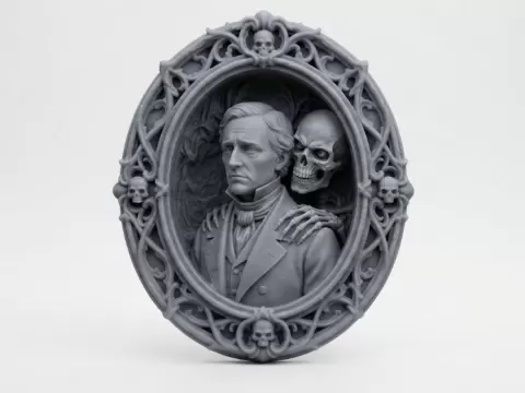 Gothic Victorian Memento Mori Male Portrait