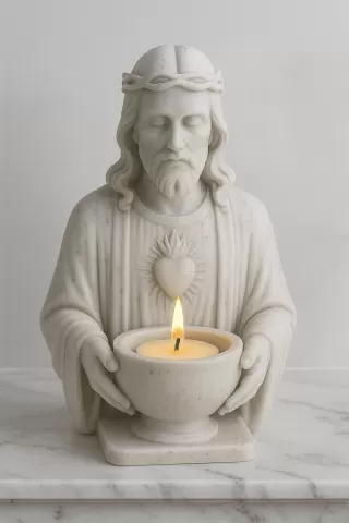 Free Crown of Thorns Jesus Tealight Holder STL – Sacred Heart Christian Candle Holder 3D Print