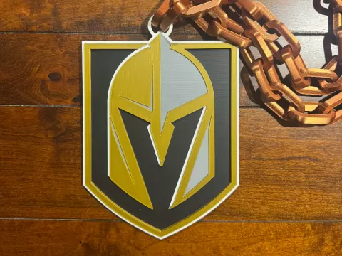 Vegas Golden Knight Oversized Necklace Logo