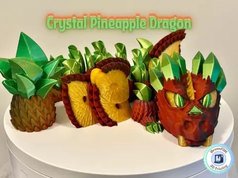 Crystal Pineapple Dragon (38gram min)  Articulated