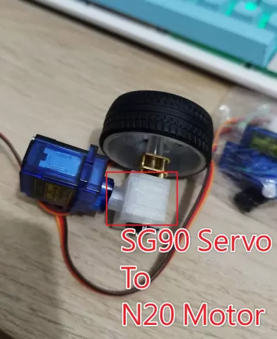 SG90 servo motor mount for N20 motors