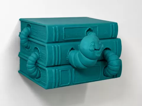 Happy Bookworm Shelf - Wall Mounted Display Shelf