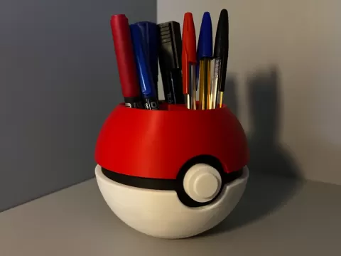 Poké Ball Pen Holder – Pokémon Desk Organizer