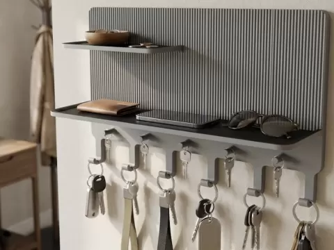 Stylish Entryway Shelf & Key Rack