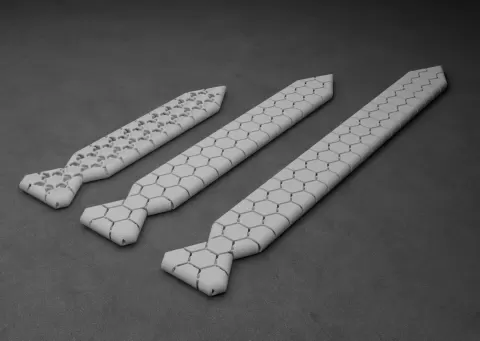 Flexible Hexagonal NASA Chainmail Tie 3 sizes
