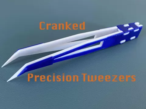 Cranked / Angled Precision Tweezers - 3D Folding