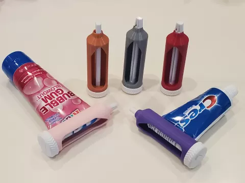 Ratcheted Toothpaste Tube Squeezer