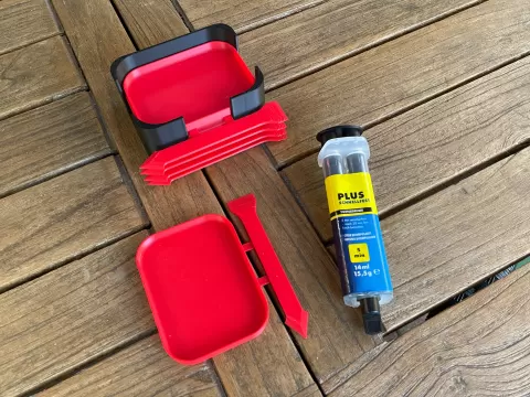 Glue Mixing Tray with Snap‑Off Spatula | V2