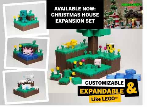 Minecraft-inspired Base/Diorama Builder (Customizable & Expandable)
