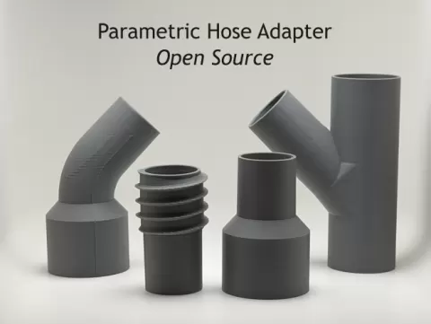 Parametric vacuum hose connector with magnetic connectors.