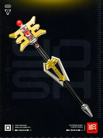 Gold Zeo Staff 3D Printer STL