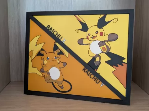 Raichu X Y Hueforge & Frame
