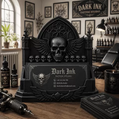 Gothic Cathedral Business Card Holder STL | Dark Academia Decor | Desk Display Accent | Goth Love